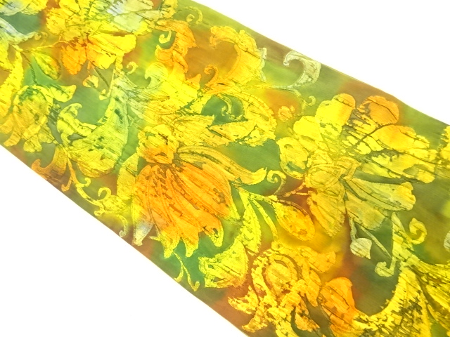 JAPANESE FUKURO OBI / WOVEN FLORAL SARASA